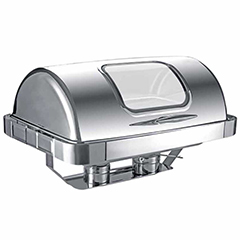 Epinox CDG-9C Chafing Dish, Roll Top Kapak, Gömme Camlı, 9 lt