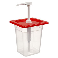 Corona Professional Ketçap Mayonez Pompası, Kilitli, GN 1/6, 17,6 cm x 16,2 cm, BO9146