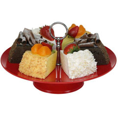 Corona Professional Gastronomi Teşhir Tepsisi, Ayaklı, Yuvarlak, Polikarbon, 30 cm, BO384