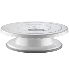 Corona Professional Polikarbon Döner Pasta Standı, 335 mm, BO389, Beyaz