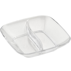 Corona Professional Polikarbon Sos Kabı, Kare, Bölmeli, BO726, Şeffaf