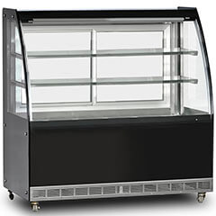 Dampak Isıtmalı Teşhir Dolabı, Bombe Camlı, 370 Lt, 100x70x130 cm