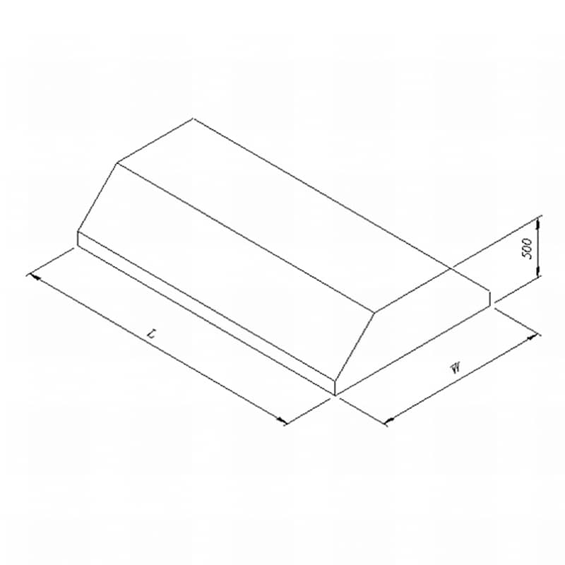 Filtresiz Orta Tip Davlumbaz, 350x150 cm