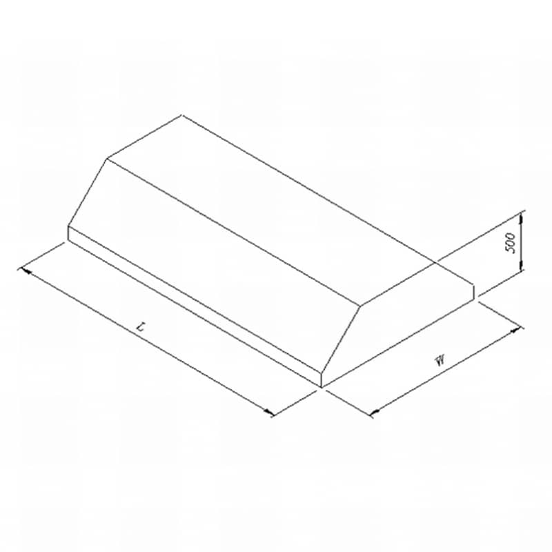 Filtresiz Orta Tip Davlumbaz, 450x200 cm