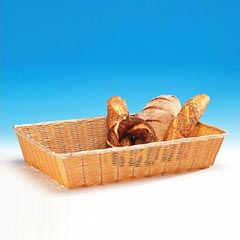Zicco Dikdörtgen Ekmek Sepeti, Plastik, 51x36x10 cm, Açık Renk
