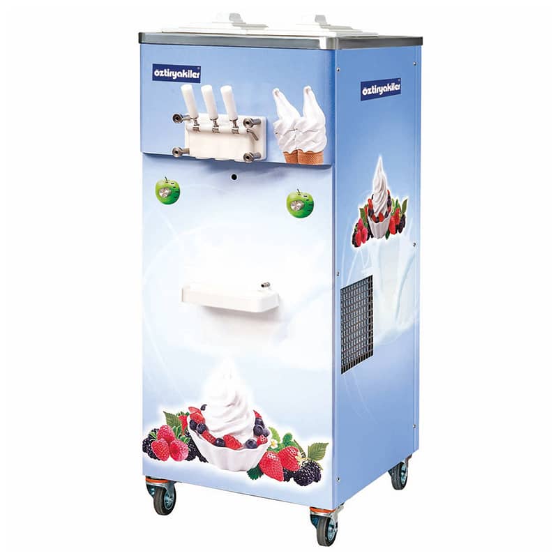 Öztiryakiler Üç Kollu Dondurma Makinası, Pastörizatörlü, Pompalı, Karıştırıcılı, 2x11 lt