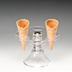 Zicco Dondurma Servis Standı, Ayaklı, Akrilik, 13,5x13,5x11,5 cm