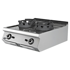 Empero 700 Plus Seri Set Üstü Wok Ocak, 2 Brülörlü, 80x73x30 cm
