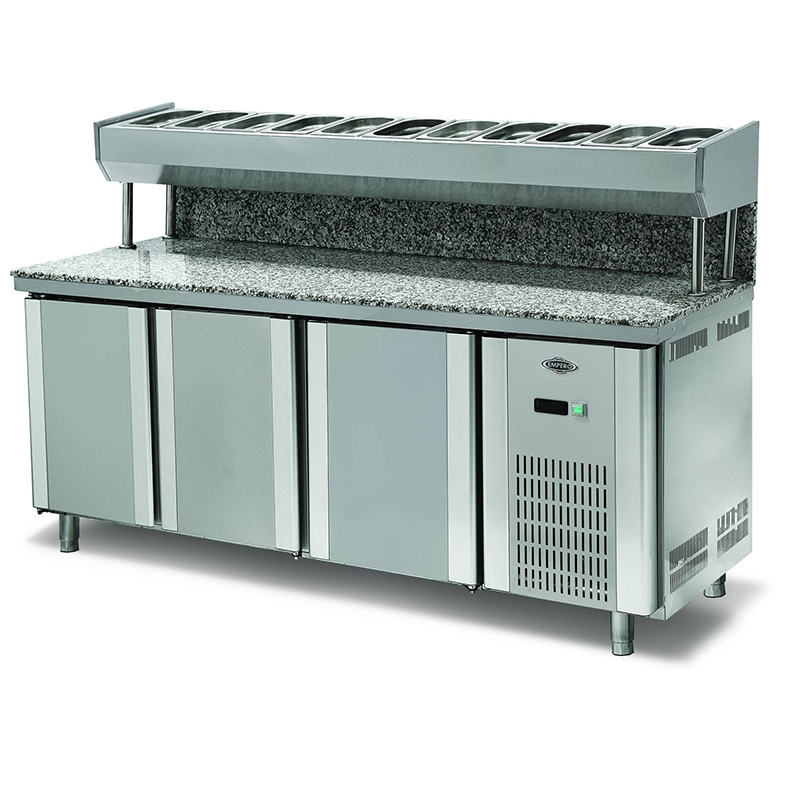 Empero EMP.200.80.01-PSYGGranitli Pizza ve Salata Hazırlık Buzdolabı, 3 Kapılı