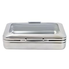Empero Jp Dikdörtgen Chafing Dish Reşo, Gn 1/1, Cam Kapaklı, İndüksiyon Tabanlı