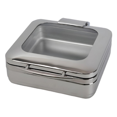 Empero Jp Kare Chafing Dish Reşo, Gn 2/3, Cam Kapaklı, İndüksiyon Taban