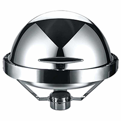 Epinox CDG- Chafing Dish, Roll Top Kapak, Yuvarlak Gömme Camlı, 6 lt