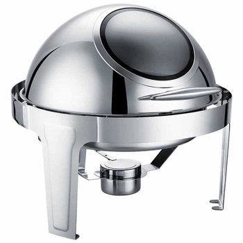 Epinox Chafing Dish, Roll Top Cam Kapaklı, Yuvarlak, 6 l, Cdc 6c