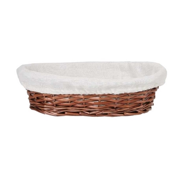 Epinox Hasır Bezli Oval Sepet, 28 Cm, Es-2820
