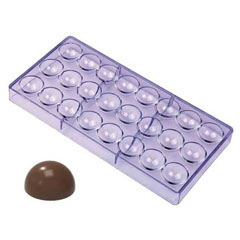 Epinox Küre Çikolata Kalıbı, Polikarbon, 27,5x13,5, Kep 16