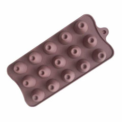Epinox Yuvarlak Çikolata Kalıbı, Silikon, Dolgulu, 18,5x14,5x1,5 Cm, Dly 18