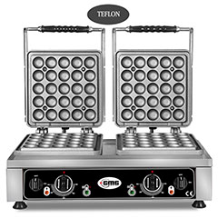 Gmg KGW 27 L Lokmia L Waffle Makinesi, Çiftli, Sabit Plakalı, Teflon Kaplamalı