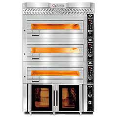 Gmg Optima PB3M-84 Elektrikli Pasta Börek Fırını, 3 Katlı, Mayalama Kabinli, 84x84x18 cm x 3