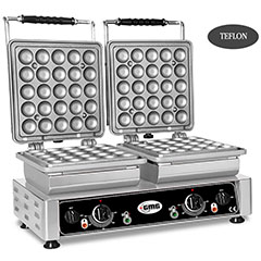 Gmg WE 27 L Lokmia L Waffle Makinesi, Çiftli, Değiştirilebilir Plakalı, Teflon Kaplamalı