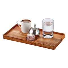 Groovy Ahşap StandlıTürk Kahve Servis Takımı Dikdörtgen, 22,5x14,5x2 cm