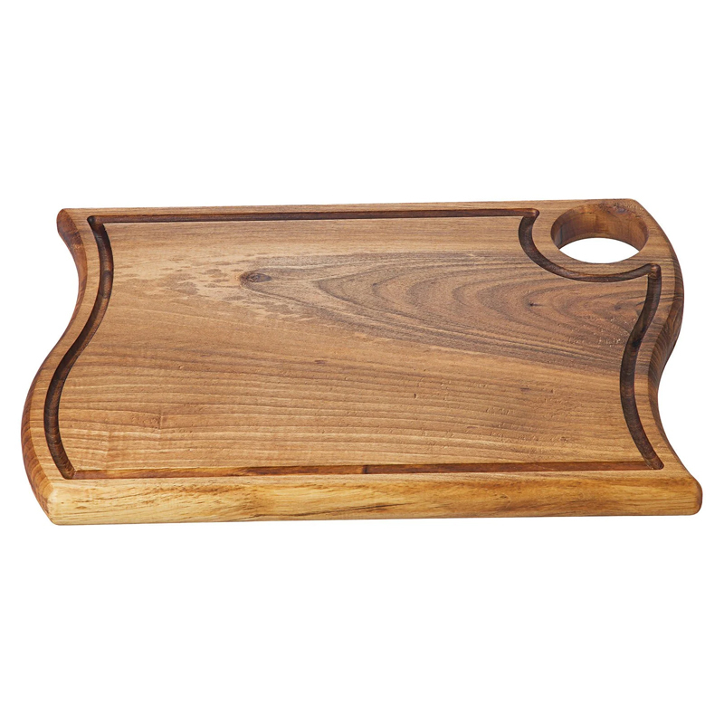 Groovy Ceviz Asimetrik Steak Tahta, 35x25,cm