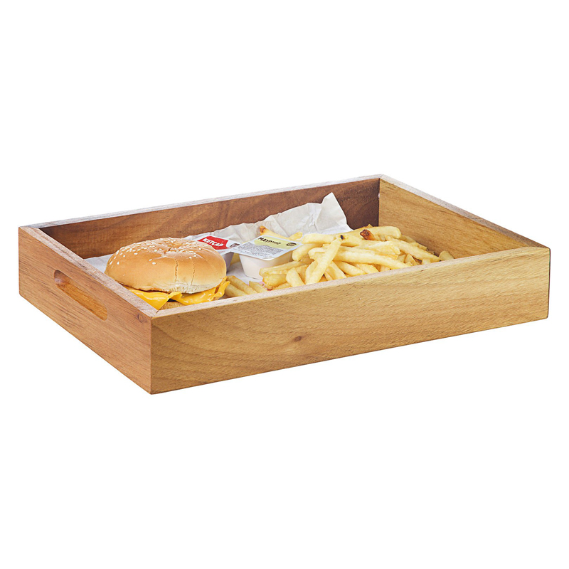 Groovy Ceviz Hamburger Sunum Kasası, 33x23x5,5 cm
