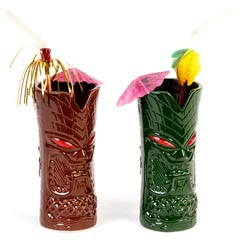 Groovy GRV-20221 Ceramic Tiki Mug, 8x17,5 cm, 350 cc, Kahverengi