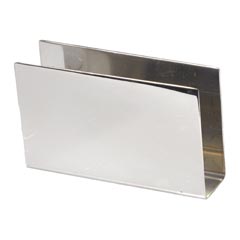 Groovy GRV-406 Ekonomik Dikdörtgen Peçetelik, Parlak-Mat, 11x6,5 cm, Gümüş