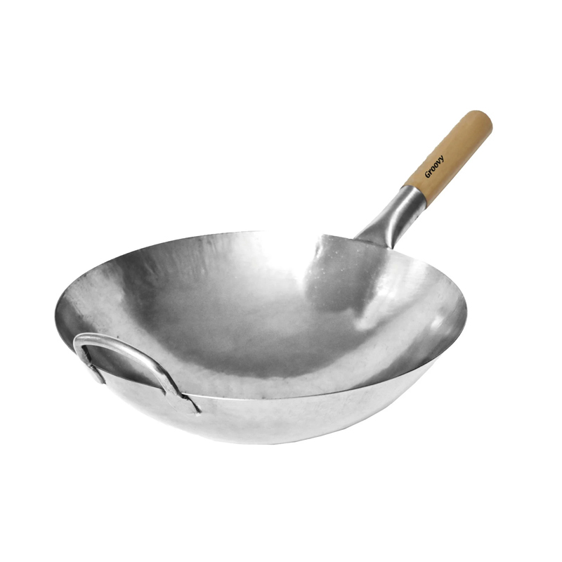 Groovy GRV-W36 Karbon Çelik Wok Tava, 36 cm