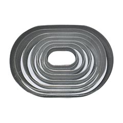 Groovy Polikarbon Valovan Kalıbı, Oval, Düz
