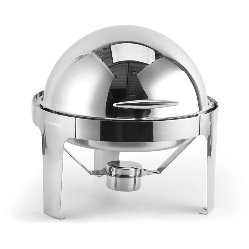 Groovy Rolltop Yuvarlak Chafing Dish, 6 Lt
