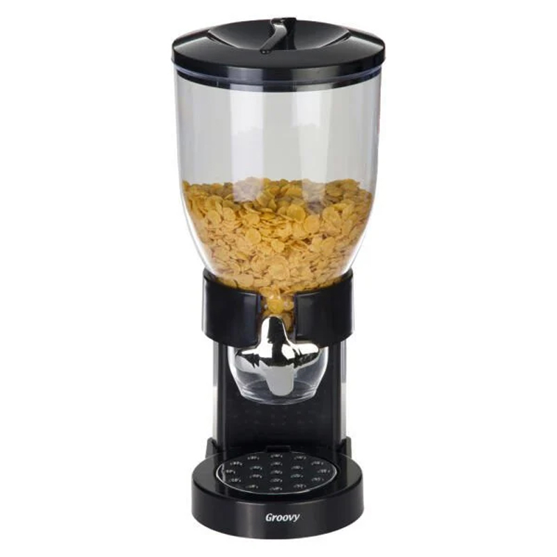 Groovy Tekli Corn Flakes Dispenser, 3,5 L, Siyah