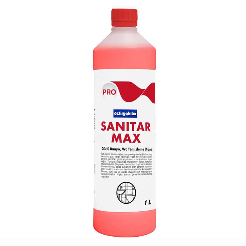 Öztiryakiler Sanitar Max Güçlü Banyo ve Tuvalet Temizleme Ürünü, 1 lt