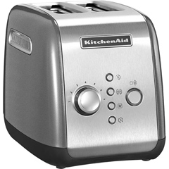 KitchenAid 2 Dilim Ekmek Kızartma Makinesi, Contour Silver, 5KMT221ECU