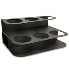 Kumtel 6'lı Şurup Standı, Metal, Siyah