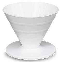 Kumtel V60 Kahve Demleme, Dripper, Plastik, Beyaz