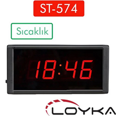 Loyka ST-574 Işıklı Termometre Saat