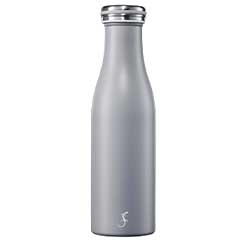 Lurch 240805 Paslanmaz Çelik Termos, Çift Cidarlı, Sızdırmaz, 500 ml, Granit Gri