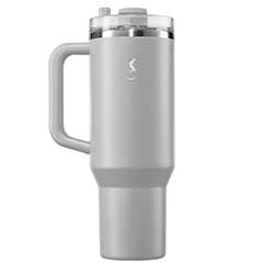 Lurch 40878 Big Cup Paslanmaz Çelik Termos, Çift Cidarlı, Sızdırmaz, Uzatılabilir Piteli, 1,2 Litre, Granit Gri