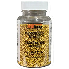 My Bake Altın Boncuk Şeker, 200 gr, 2 mm