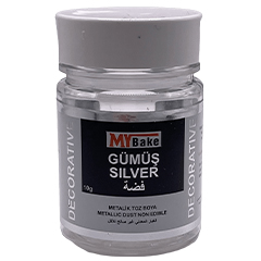 My Bake Export Gümüş Metalik Toz Gıda Boyası, 10 gr