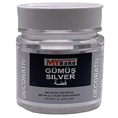 My Bake Gümüş Metalik Toz Gıda Boyası, 50 gr