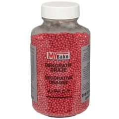 My Bake Kırmızı Boncuk Şeker, 200 gr, 0 mm