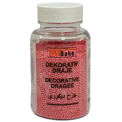 My Bake Pembe Boncuk Şeker, 200 gr, 2 mm
