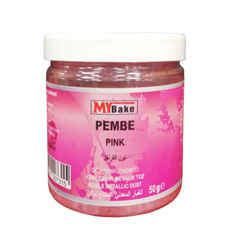 My Bake Pembe Metalik Toz Gıda Boyası, 50 gr