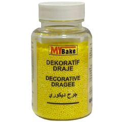 My Bake Sarı Boncuk Şeker, 200 gr, 2 mm