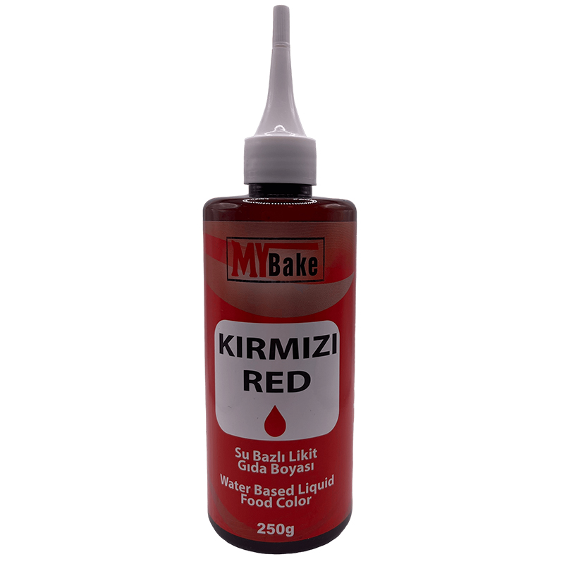 My Bake Su Bazlı Likit Gıda Boyası, Kırmızı, 250 ml