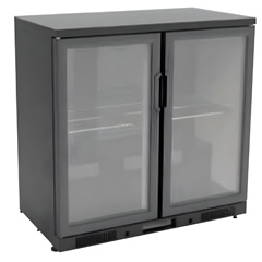 NDustrıo GDC-250-PT Bar Arkası 2 Kapılı Şişe Soğutucu, Siyah, 90x52x90 cm