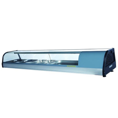 NDustrıo SCR-180 Bombe Camlı Teşhir Ünitesi, 8 GN 1/3, 175x40x25 cm
