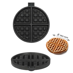 Omake WFL11 Waffle Yuvarlak Kalıp Takımı, Çapı 18 Cm
